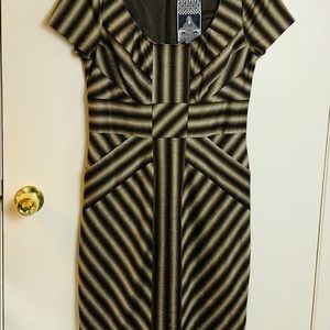 L.A.M.B form fitting plaid dress